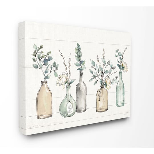 Stupell Industries Plants in Bottle Vases Wall Art